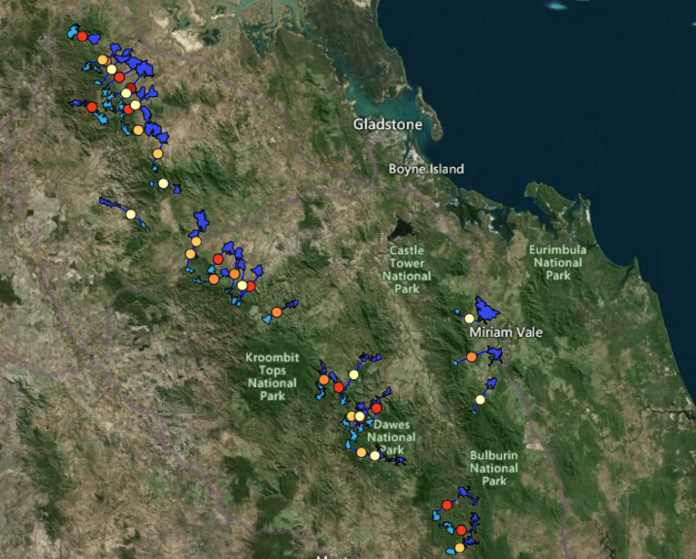 5000 pumped hydro sites identified in Queensland, Tasmania and the Canberra district
